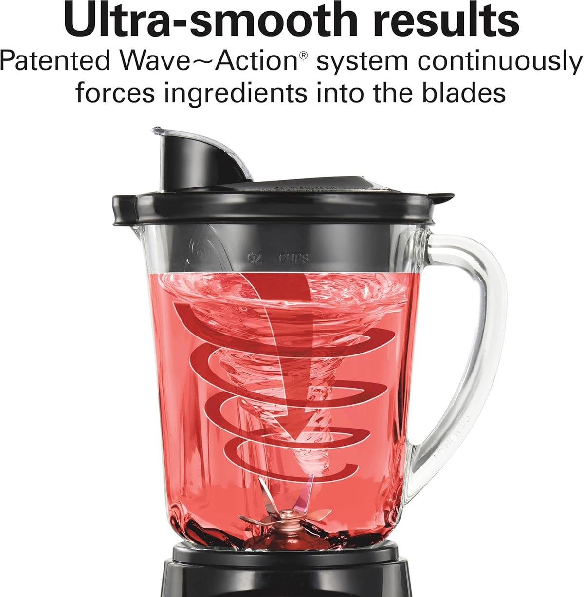 Hamilton Beach Power Elit Blender with 40 oz. Glass Jar, Black, 58148A - PuriLite