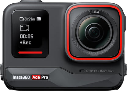 Insta360 Ace Pro - Waterproof Action Camera Co-Engineered with Leica, Flagship 1/1.3" Sensor and AI Noise Reduction for Unbeatable Image Quality, 4K120fps, 2.4" Flip Screen & Advanced AI Features. - PuriLite