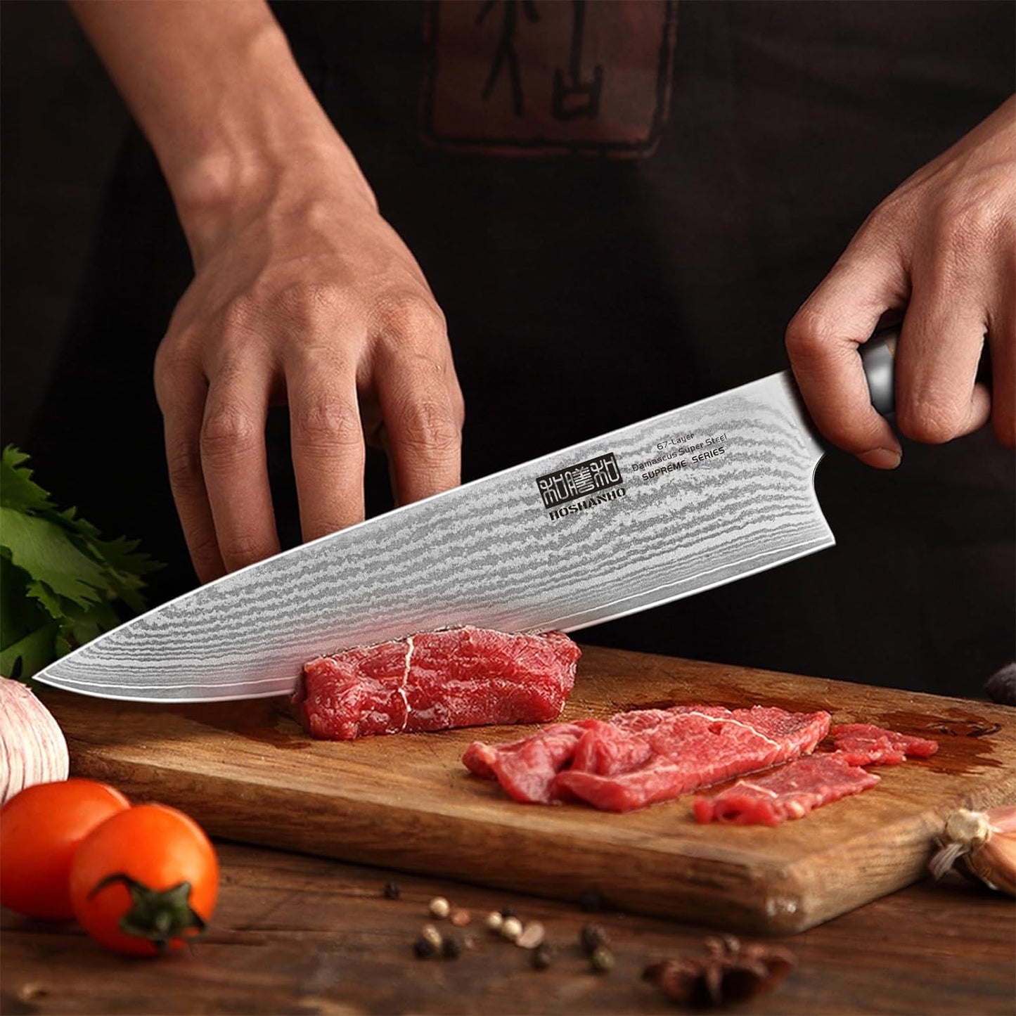 HOSHANHO Damascus Fillet Knife 7 Inch, Professional VG-10 Super Steel Boning Knife, Ultra Sharp Fish Knife with Ergonomic Handle - PuriLite