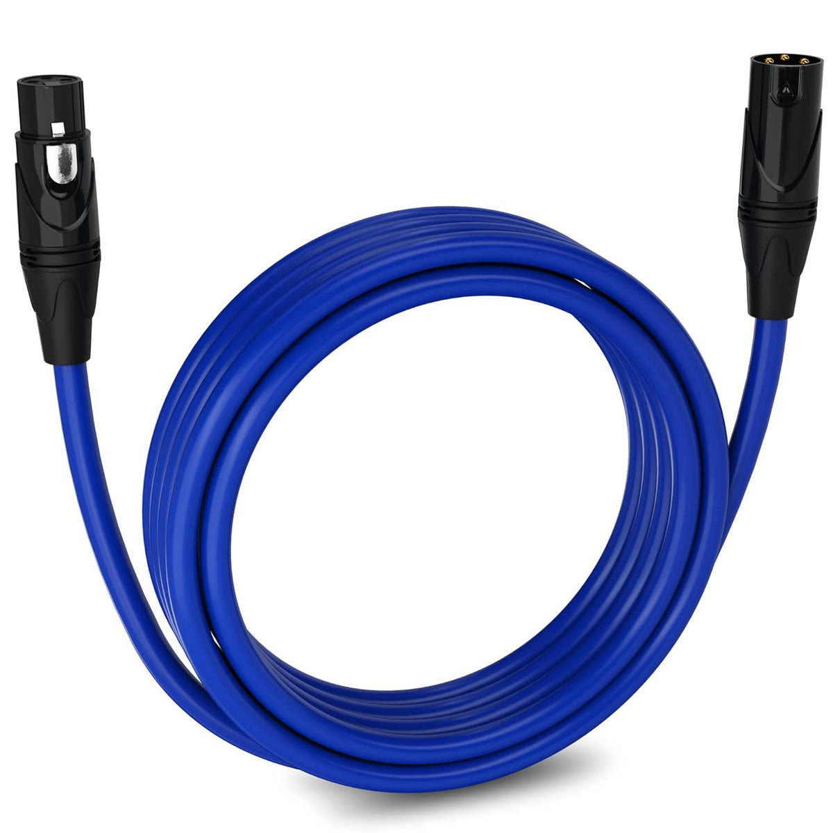 LyxPro 6 Feet XLR Microphone Cable Balanced Male to Female 3 Pin Mic Cord for Powered Speakers Audio Interface Professional Pro Audio Performance and Recording Devices - Blue - PuriLite