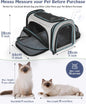 Siivton Cat Carrier,4 Sided Expandable Pet Carrier for Travel,Collapsible Soft-Sided Carriers with Removable Fleece Pad and Shoulder Straps,Airline Approved(17.5"x 11"x 11") - PuriLite