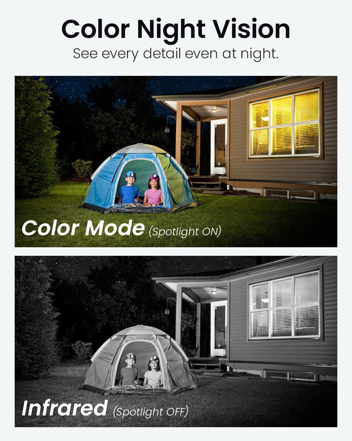 DEKCO 2K Outdoor Security Camera with 360 Degree Pan-Tilt Motion Tracking, Home Camera Surveillance Exterieur, WiFi Camera, Full Color Night Vision Sound-Light Alarm, 2-Way Audio, Waterproof - PuriLite