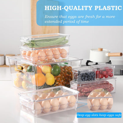 Pure Future 50-Piece Large Airtight Food Storage Containers with Lids, BPA-Free Stackable & Microwave Safe Kitchen Set for Meal Prep, Freezer Use - 25 Containers & Lids, Leakproof Design - PuriLite