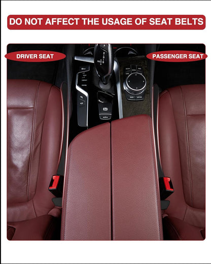 MBERFITU 2 Pack Car Seat Gap Filler Organizer, PU Leather Seat Crevice Blocker Fill The Gap Between Seat and Center Console Stop Things from Dropping (Updated Version) - PuriLite