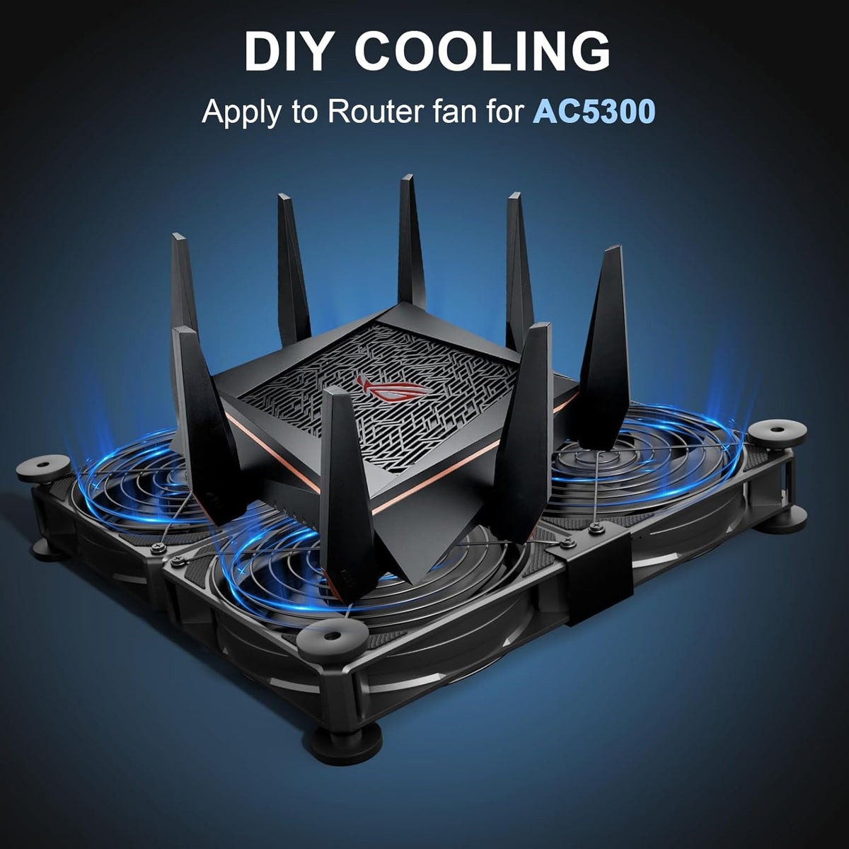 upHere Big Airflow 2 x 120mm x 25mm Computer Fan with AC Plug Cabinet Fan 100V 240V AC Power Supply,DC 12V 5 Speed Controller, for Router Mining Machine Chassis Server Workstation Cooling - PuriLite