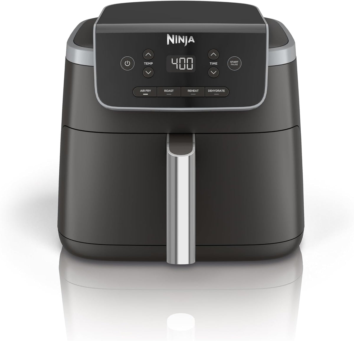 Ninja Air Fryer Pro 4in1, 5 QT (4.7 L) Capacity, Air Fry, Air Roast, Bake, Reheat, Dehydrate, Roast, Air Crisp Technology, Nonstick Basket & Crisper Plate, Grey, AF141C (Canadian Version) - PuriLite