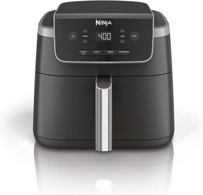 Ninja Air Fryer Pro 4in1, 5 QT (4.7 L) Capacity, Air Fry, Air Roast, Bake, Reheat, Dehydrate, Roast, Air Crisp Technology, Nonstick Basket & Crisper Plate, Grey, AF141C (Canadian Version) - PuriLite