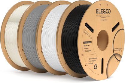 ELEGOO PLA+ Filament 1.75mm Black 4KG, PLA Plus 3D Printer Filament, Dimensional Accuracy +/- 0.02 mm, Tough & High Strength, Fit for Most FDM Printers(1KG/Spool, 2.2 lbs) - PuriLite
