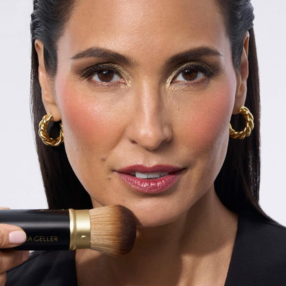 LAURA GELLER NEW YORK Dual-Ended Blush + Bronzer Brush - Blush Bronzer Contour Face Makeup Brush - PuriLite