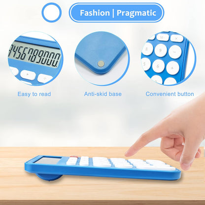 VEWINGL Mechanical Switch Calculator, 12 Digit Large LCD Display and Buttons, Great for Everyday Life and Basic Office Work, with Battery - PuriLite