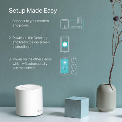 TP-Link Deco Whole Home Mesh WiFi System (Deco M4) – Up to 5,500 Sq. Ft. Coverage, Replaces Wireless Internet Routers and Extenders, Gigabit Ports, Works with Alexa, 3-Pack - PuriLite