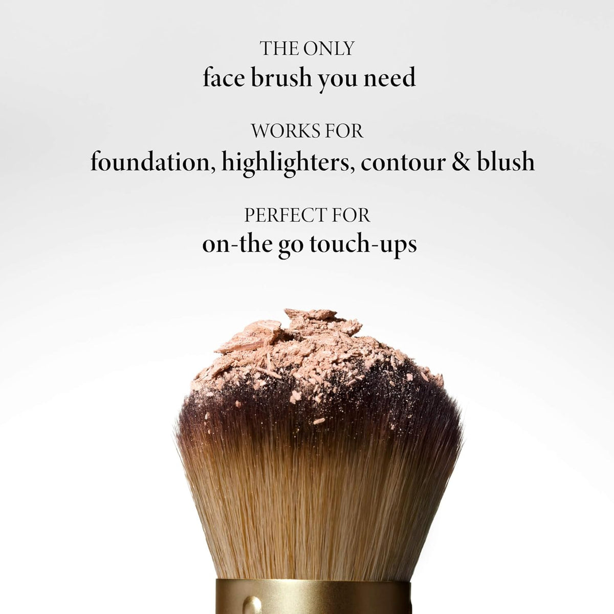 LAURA GELLER NEW YORK Dual-Ended Blush + Bronzer Brush - Blush Bronzer Contour Face Makeup Brush - PuriLite