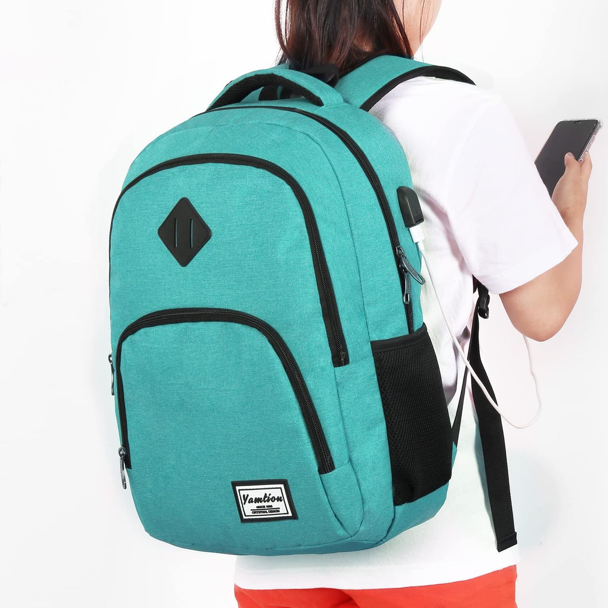 Backpack for Teen Girls,Boys School Backpack for Women with USB,College Backpack,Big Flower - PuriLite