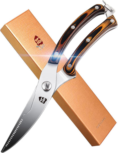 TUO Boning Knife - Razor Sharp Fillet Knife - High Carbon German Stainless Steel Kitchen Cutlery - Pakkawood Handle - Luxurious Gift Box Included - 7 inch - Fiery Phoenix Series - PuriLite