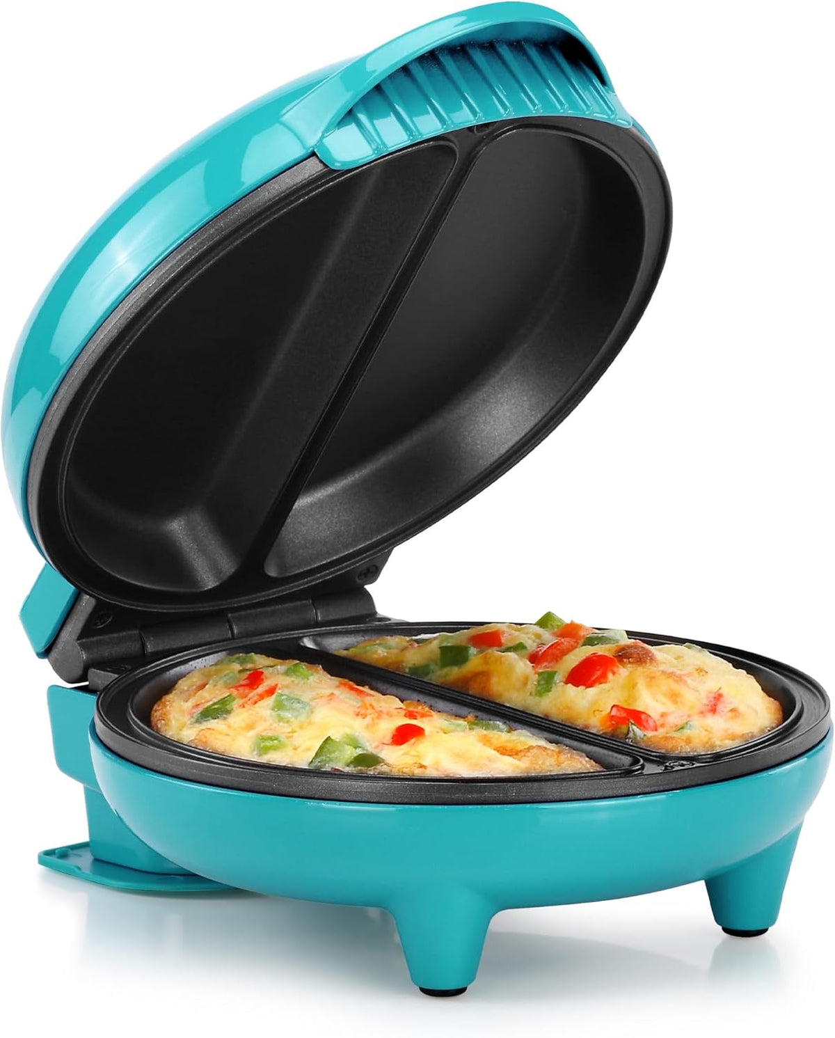 Holstein Housewares Non-Stick 6-Section Multi-Food Maker - Arepas, Mini Pancakes, Corncakes and More, 6-PC, Red/Black - PuriLite