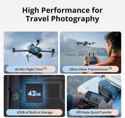 DJI Air 3S Fly More Combo (RC 2 Screen Remote Controller), Drone with 1" CMOS Wide-Angle & Medium Tele Camera for Adults, 4K/60fps, Omnidirectional Sensing & 3 Batteries for Extended Flight Time - PuriLite