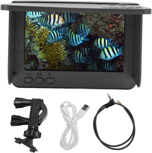 Fishing Camera Display Screen, 5.0 Inch HD IPS Large Screen, 3.5mm Video Interface, Professional Fishing Aid for Ice Lake Sea Boat Fishing - PuriLite