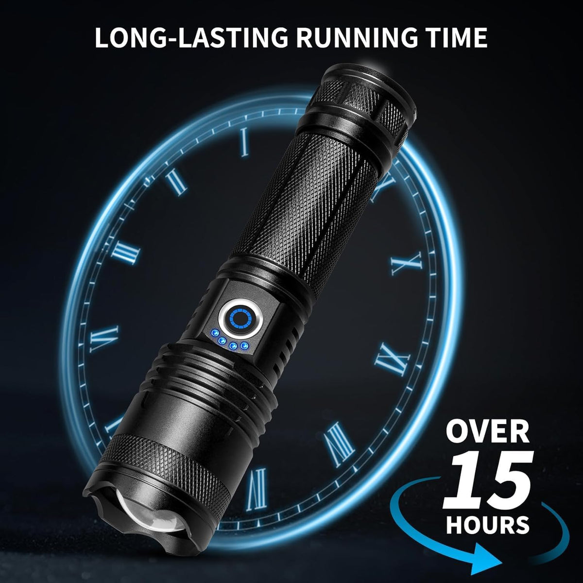 Rechargeable Flashlight 990000 High Lumens,Brightest LED Flashlights & 5 Modes,Powerful Flash Light,IPX6 Waterproof Super Bright Flashlight for Camping, Hiking - PuriLite