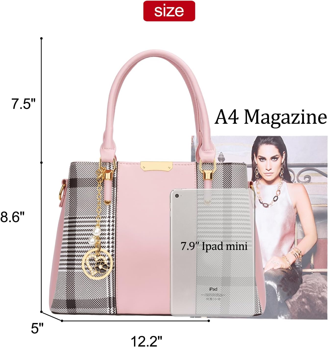 KKXIU Trendy Tote Bag for Women Lightweight Oxford Big Capacity Shoulder Purses and Handbags - PuriLite