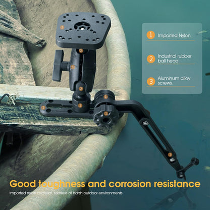 Kayak Fish Finder Mount 360° Adjustable 1.5" Ball Kayak Transducer Mount with Expandable Suspension Arm - PuriLite