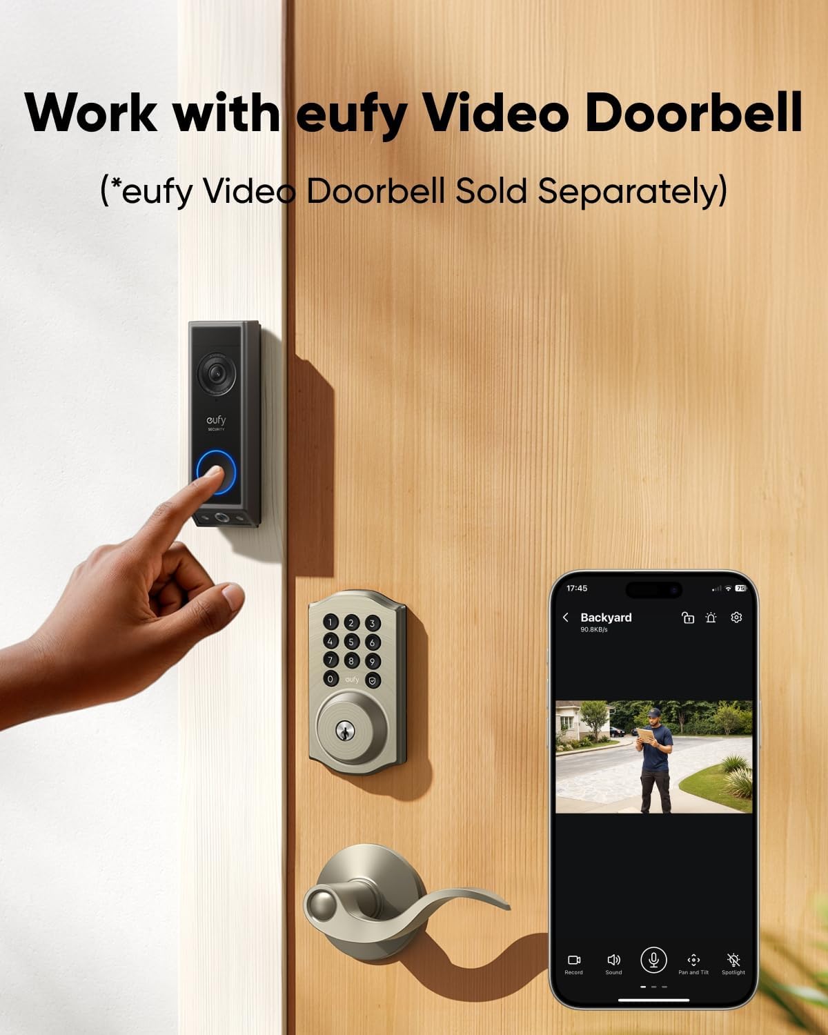 eufy Smart Lock C30, Keyless Entry Door Lock, Built-in WiFi Deadbolt, Smart Lock for Front Door, No Bridge Required, Easy Installation, App Remote Control, Auto Lock, Black - PuriLite