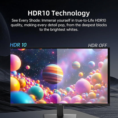KTC 32 Inch 2K Computer Monitor, IPS 1440p Monitor with Ultra-Thin Bezels, HDR10, Freesync/G-sync, HDMI/DP Ports, Tilt Adjustable, Eyecare, Ideal for Business, Office, and Casual Gaming - PuriLite