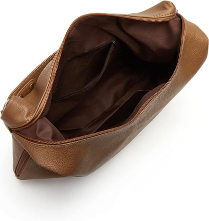Ashioup Hobo Bags for Women Soft PU Leather Shoulder Bag Vintage Slouchy Handbag with Zipper - PuriLite