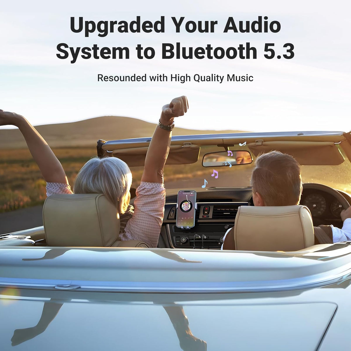 UGREEN Aux to Bluetooth 5.3 Adapter 3.5mm Bluetooth Receiver for Car USB 2.0 to 3.5mm Jack Kit with Built in Microphone Aux Input for Hands Free Calls Compatible with Car Speaker and Home Audio - PuriLite