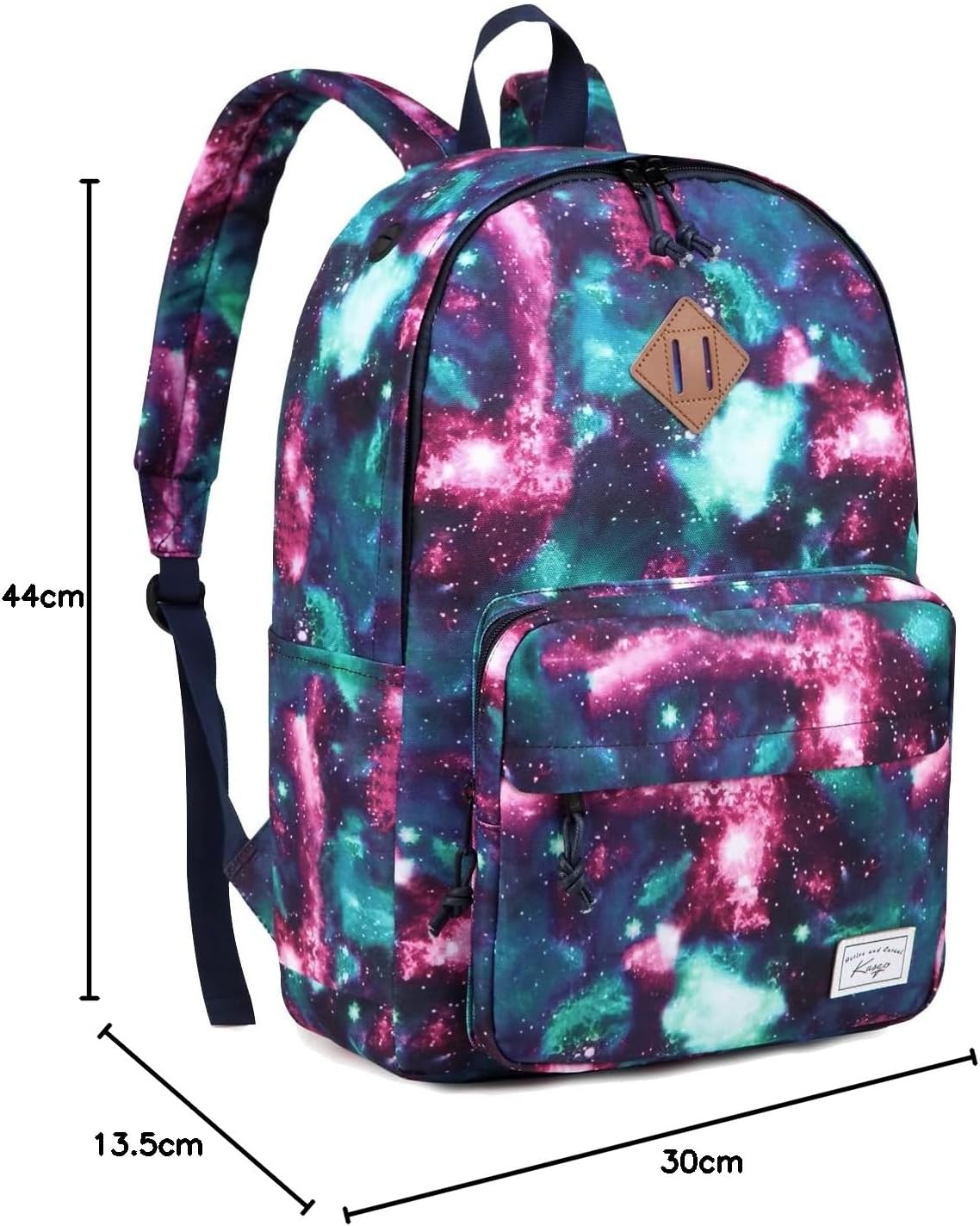 School Backpack, Kasqo 15.6 Inch Classic Lightweight Water-Resistant Backpack for Men Women Teens Girls Boys Kids to School, College, Travel, Work, Black - PuriLite