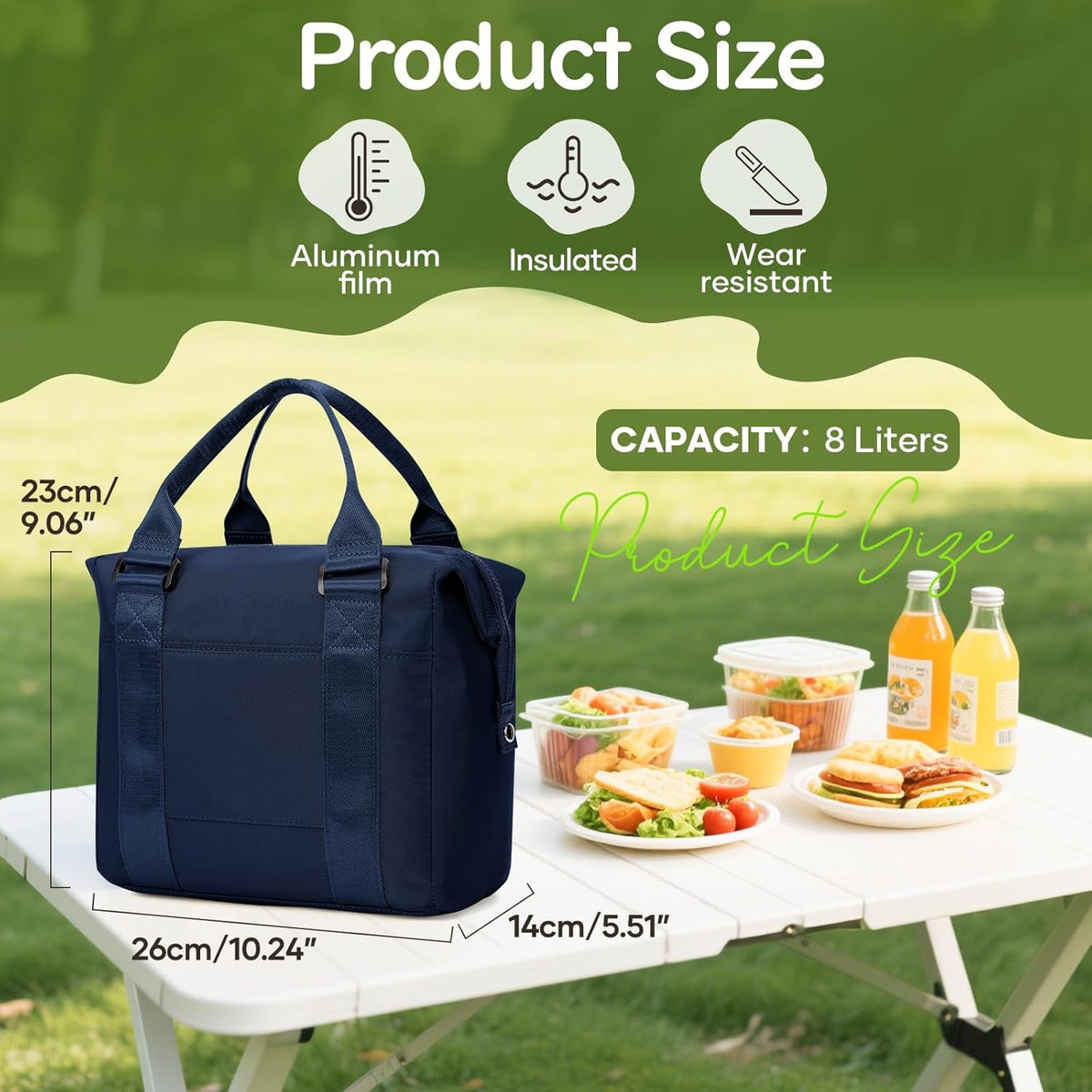 Lunch Bag Insulated Lunch Box Leakproof Lunch Tote Bags for Women Men,Portable Thermal Cooler Bag Lunch Containers with Shoulder Strap for Work, Family, Picnic, School, Outdoor,BBQ C2-Pinkpurple - PuriLite