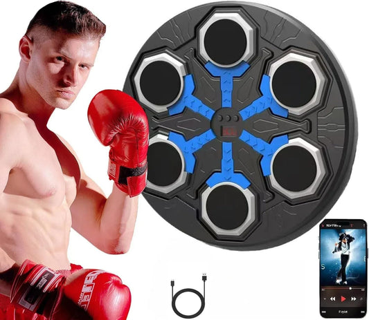 Music Boxing Machine, Music Punching Machine for Adults Kids, Smart Bluetooth Boxing Training Equipment with Gloves Wall Mounted, Workout Punching Machine for Home,Office and Gym - PuriLite