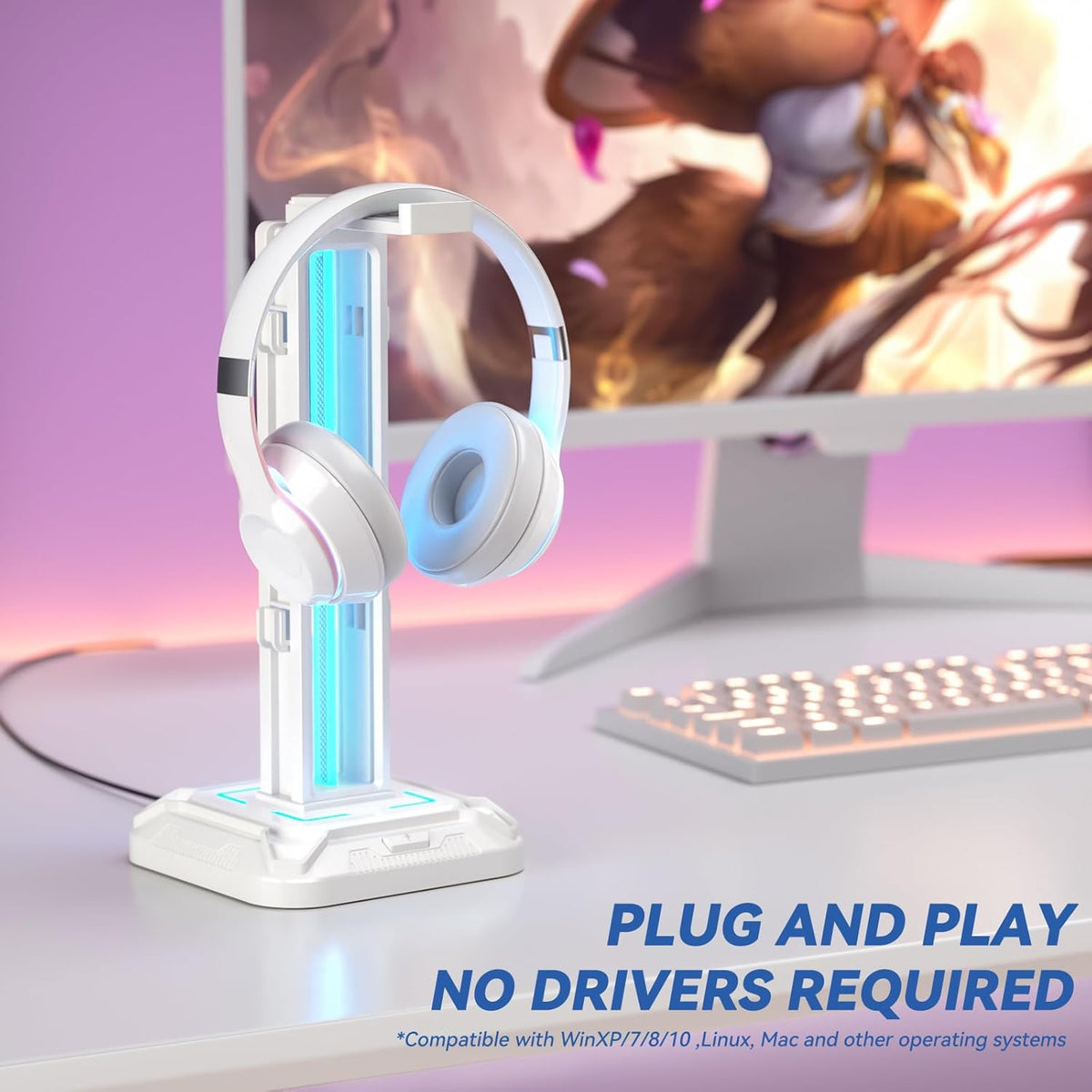Purilite Select RGB Headphone &amp; Controller Stand - PuriLite