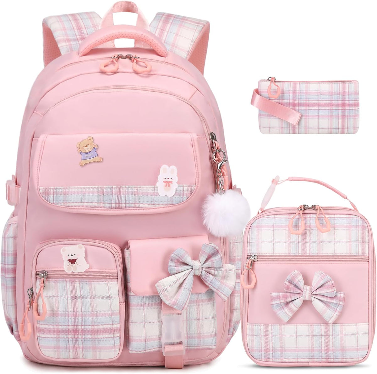 ACESAK Girls Backpack - 3PCS Backpack for Girls Cute School Backpacks for Girls Kindergarten - PuriLite