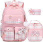 ACESAK Girls Backpack - 3PCS Backpack for Girls Cute School Backpacks for Girls Kindergarten - PuriLite