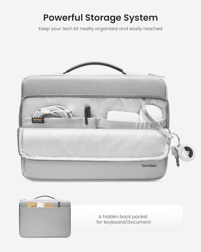 tomtoc 360 Protective Laptop Carrying Case for 16-inch New MacBook Pro M4/M3/M2/M1 Pro/Max 2024-2019, Water-Resistant Laptop Bag Sleeve with Accessory Pocket for The New Razer Blade 15 - PuriLite