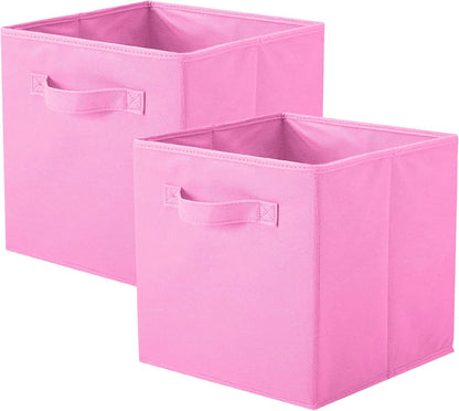 ShellKingdom Storage Bins, Foldable Fabric Storage Cubes And Cloth Organizer Drawer For Closet And Toys, 6 Pack (Lavender+Light Blue+Pink) - PuriLite
