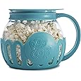 Ecolution Patented Micro-Pop Microwave Popcorn Popper with Temperature Safe Glass, 3-in-1 Lid Measures Kernels and Melts Butter, Made Without BPA, Dishwasher Safe, 3-Quart, Aqua - PuriLite