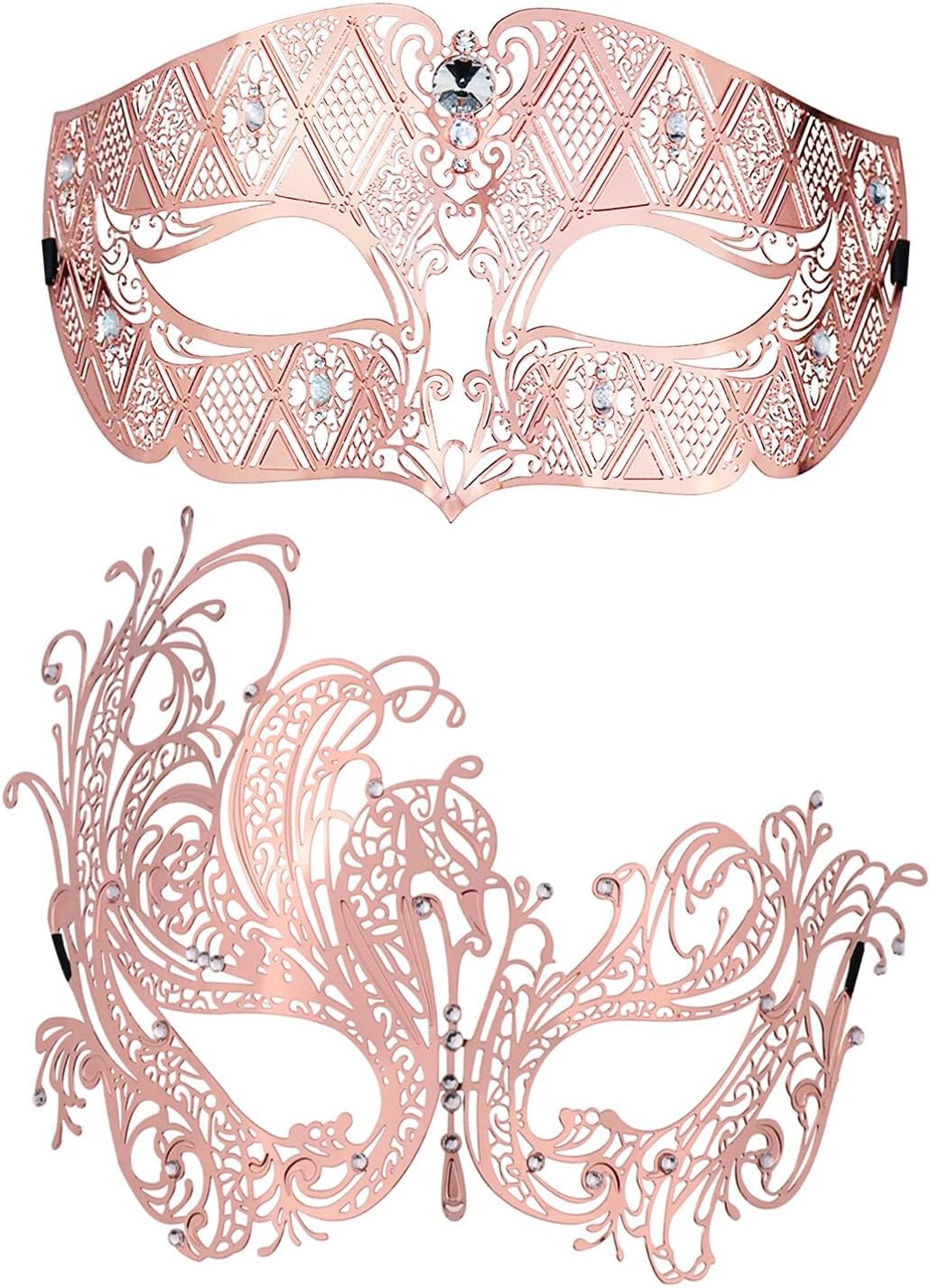 Coddsmz 2 Pack Set Masks Masquerade Ball Halloween Costumes Mardi Gras Party Mask For Men and Women - PuriLite