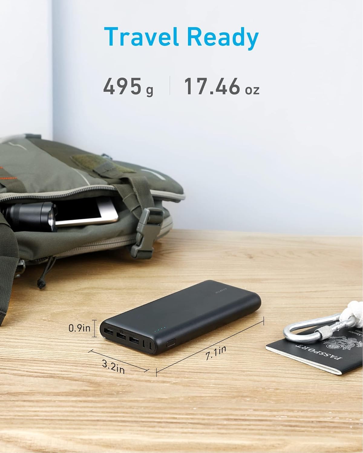 Anker Power Bank, 26,800 mAh External Battery with Dual Input Port and Double-Speed Recharging, 3 USB Ports for iPhone 15/15 Plus/15 Pro/15 Pro Max, iPad, Samsung, Android and Other Devices - PuriLite
