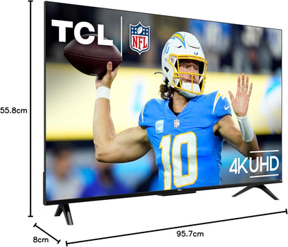 TCL 65-Inch Class S4 4K LED Smart TV with Fire TV (65S450F-CA), Dolby Vision HDR, Dolby Atmos, Alexa Built-in, Apple Airplay Compatibility, Streaming UHD Television, Black - PuriLite