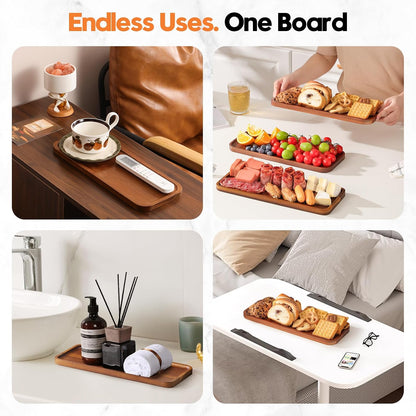 Small Wooden Trays and Platters, Charcuterie Boards, 6 Pack