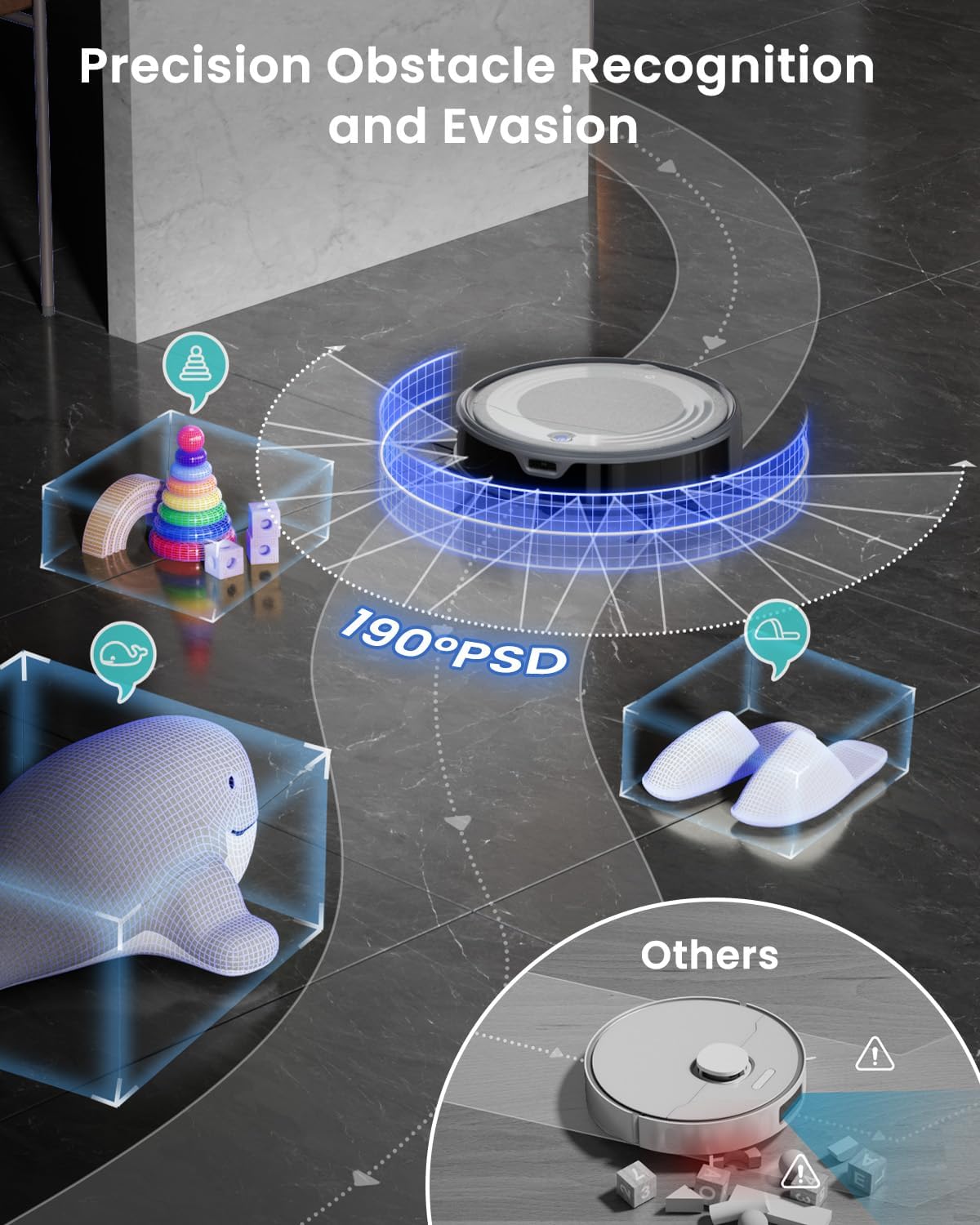 Lefant M310 Ultra Robot Vacuum and Mop Combo Ultra-Slim Robotic Cleaner with ToF LiDAR Navigation, Stronger Suction, WiFi/App/Alexa Control, 170min Runtime, Ideal for Pet Hair and Home - PuriLite