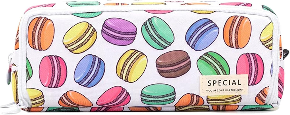 Big Capacity Pencil Case, OLIYuMi 3 Compartment Pencil Pouch Pencil Bag Storage Box Stationery Organizer Makeup Bag with Zipper Closure for Student Office College Boys and Girls (Pink) - PuriLite