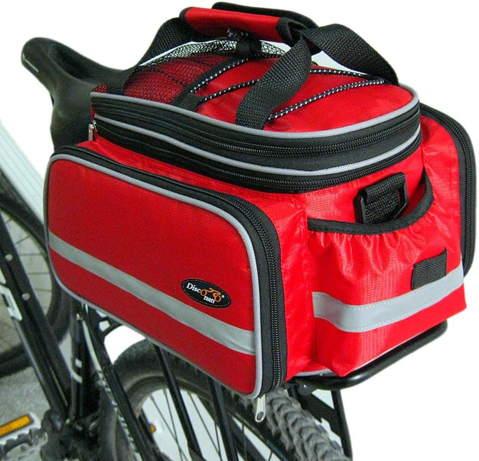 Disconano® Waterproof Multi Function Excursion Cycling Bicycle Bike Rear Seat Trunk Bag Carrying Luggage Package Rack Panniers with Rainproof Cover - PuriLite