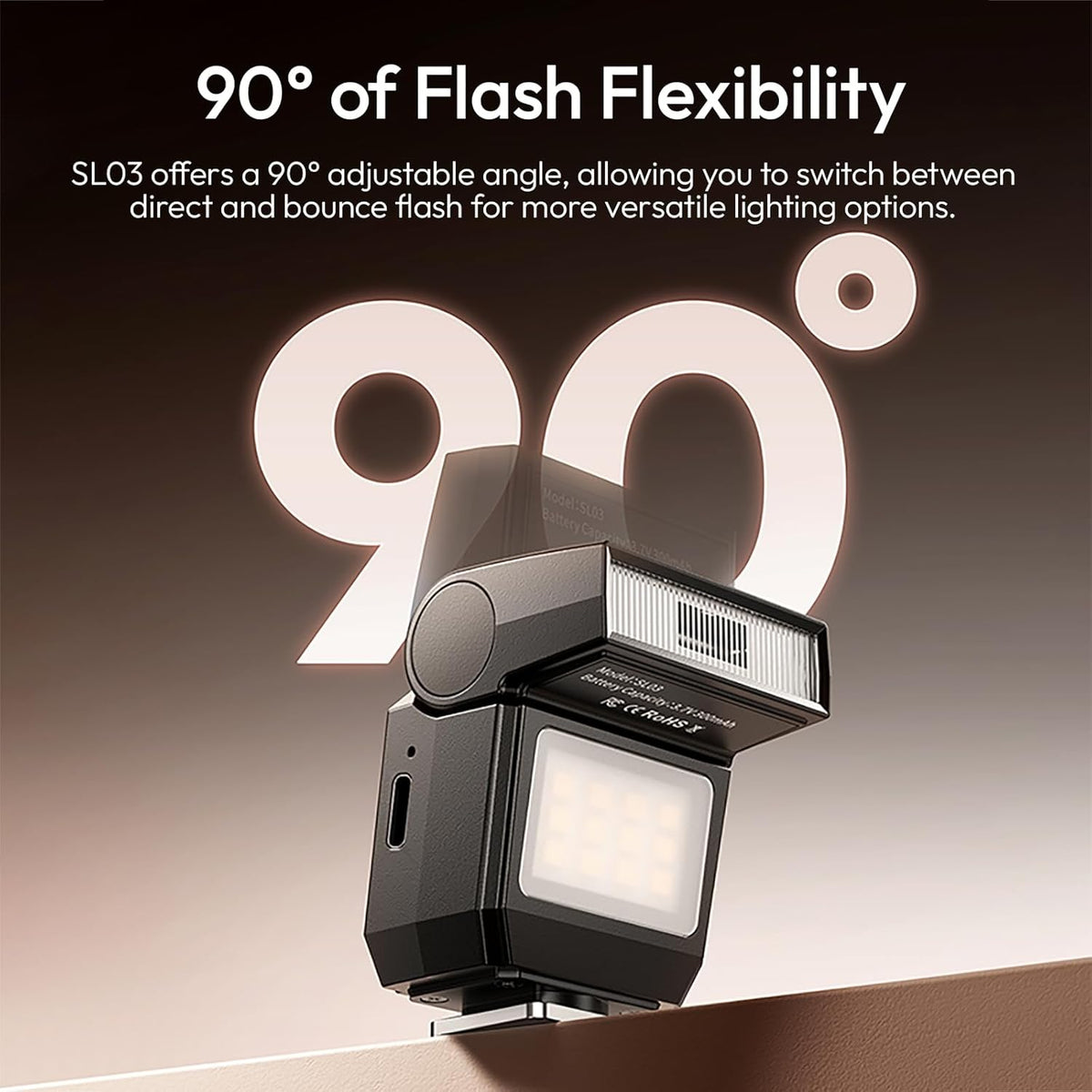 ULANZI Mini Camera Flash SL01 Speedlite Digital Camera Speedlight with Hot Shoe, Compatible with Sony/Canon/Fuji/Nikon/Panasonic/Olympus/Pentax - PuriLite