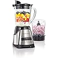 Hamilton Beach Power Elit Blender with 40 oz. Glass Jar, Black, 58148A - PuriLite