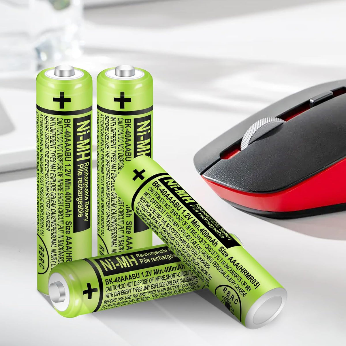 6 Pack BK-40AAABU Ni-MH AAA Rechargeable Battery for Panasonic,1.2v 400mah Rechargeable AAA Batteries Panasonic Cordless Phones, Electronics,Remote Controls - PuriLite