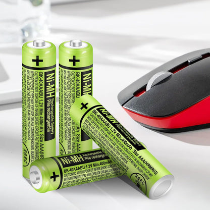 6 Pack BK-40AAABU Ni-MH AAA Rechargeable Battery for Panasonic,1.2v 400mah Rechargeable AAA Batteries Panasonic Cordless Phones, Electronics,Remote Controls - PuriLite