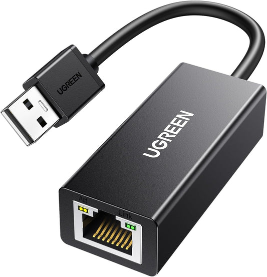 UGREEN Ethernet Adapter USB 2.0 to 10 100 Network RJ45 LAN Wired Adapter for Switch, MacBook, Chromebook, Windows 11, 10, 8.1, Mac OS, Surface Pro, Linux ASIX AX88772 Chipset - PuriLite