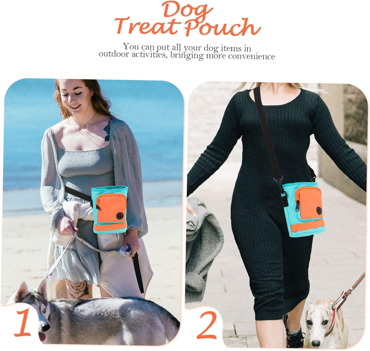 Dog Treat Pouch with Adjustable Waist Strap Lightweight and Durable Pet Training Bag for Treats and - PuriLite